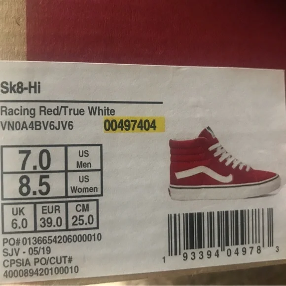 Women 8.5 Skateboarding Vans - Picture 4 of 4